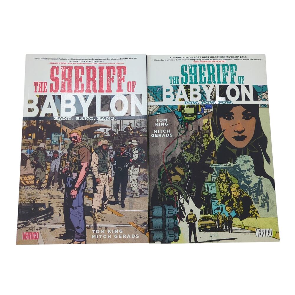 Sheriff of Babylon Graphic Novel Lot Vol 1 2 Tom King Mitch Gerards DC Vertigo